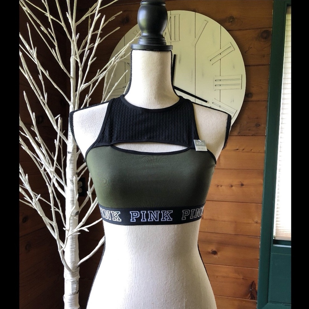NWT PINK Cutout Sports Bra